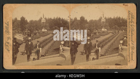 Général. La statue de Francis Scott Key, le Golden Gate, San Francisco, à partir de Robert N. Dennis collection de vues stéréoscopiques Banque D'Images