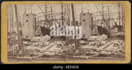 Recherche le long des quais, de Fulton, Marché flottant montrant des élévateurs à grains, par E. & H.T. Anthony (Entreprise) 2 Banque D'Images