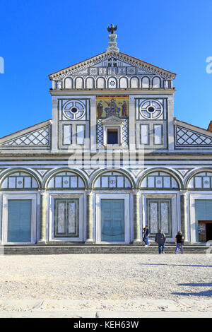 La basilique de San Miniato al Monte, Florence, Toscane, Italie, Europe. Banque D'Images