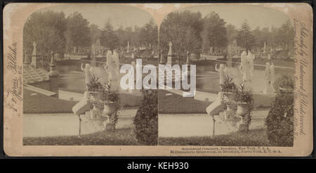 Greenwood Cemetery, Brooklyn, New York, Etats-Unis, par Underwood & Underwood Banque D'Images