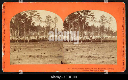 Siège social armée du Potomac, Brandy Station, Va., Avril, 1864 Banque D'Images