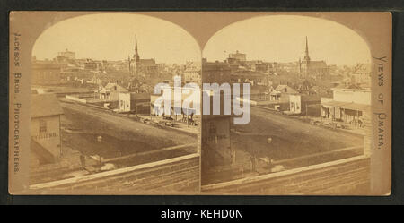 Birds Eye View de Omaha, Nebraska, par Jackson Bros. Banque D'Images