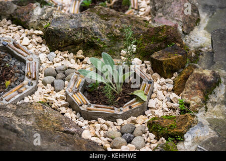 Idées de jardin la fabrication de votre propre jardin zen en pierre Banque D'Images