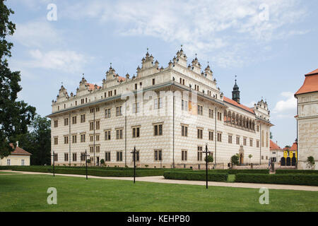 Château Renaissance en Litomyšl, en République tchèque. Le château datait de 1568-1581 a été inscrit sur la Liste du patrimoine mondial de l'UNESCO. Banque D'Images