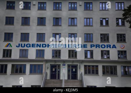 Le jugendherberge prora prora - Auberge de jeunesse à prora beach resort construit comme un beach resort par l'Allemagne nazie sur l'île de Rügen, Allemagne Banque D'Images