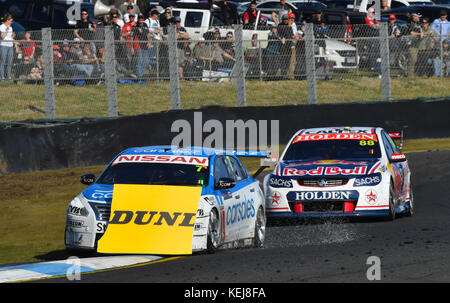 Cameron Waters et Richie Stanaway perdent la main pour une victoire au Sandown 500 2017, qui a été retardé d'une heure après qu'un accident au premier tour a endommagé la barrière des pneus. Avec la participation des artistes : Todd Kelly où : Melbourne, Australie quand : 17 Sep 2017 crédit : WENN.com Banque D'Images