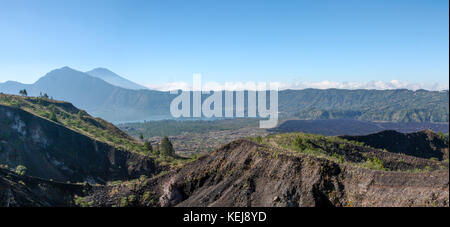 Vallée autour du Mont Batur - Bali - Indonésie Banque D'Images
