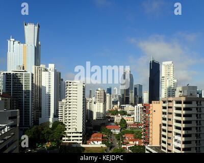 Vue de la ville de Panama, édifices du centre-ville d'un point de vue élevé au centre-ville Banque D'Images