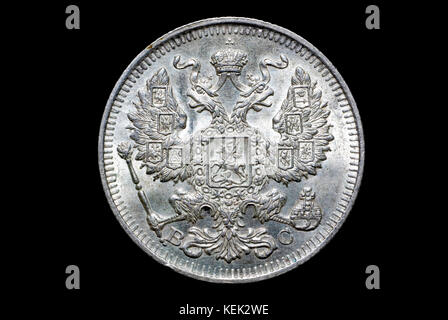 Fédération de 20 Kopek Coin de 1913 Banque D'Images