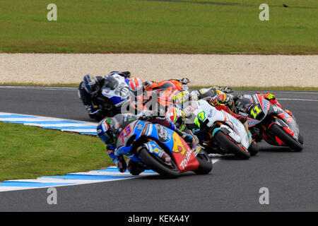 Melbourne, Australie. 22 octobre 2017. Moto 2 Race lors du Michelin Australian Motorcycle Grand Prix 2017 au Michelin Australian Motorcycle Grand Prix 2017, Australie le 22 octobre 2017. Crédit : Dave Hewison Sports/Alamy Live News Banque D'Images