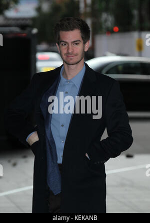 Londres, Royaume-Uni. 22 octobre, 2017. Andrew Garfield-américain l'acteur britannique assiste à la bbc Andrew Marr show à la BBC à Londres : crédit wfpa/Alamy live news Banque D'Images