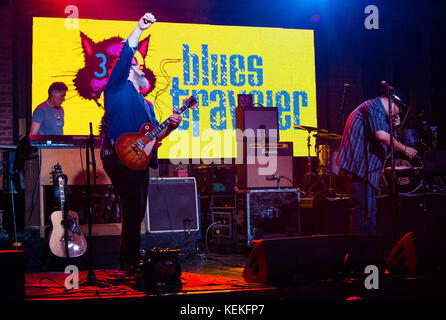 Fort Lauderdale, Floride, États-Unis. 21 octobre 2017. Blues Traveler se produit à Revolution Live en Ft. Lauderdale. 21 Octobre 2017. Crédit: Mpi140/Media Punch/Alay Live News Banque D'Images