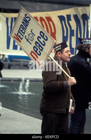 Protestation contre la guerre du Vietnam, Chicago, Février, 1973 Banque D'Images