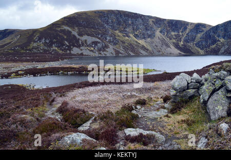 Loch brandy, de la descente de la montagne ben corbett tirran écossais (le goet) à Glen Clova, Angus, Highlands écossais. uk. Banque D'Images