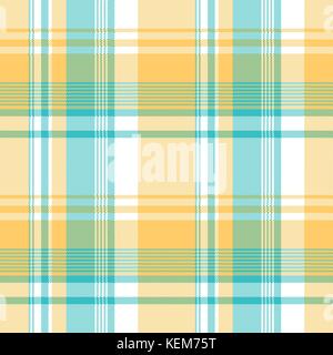 Jaune Bleu lite pixel couleur transparente texture plaid en tissu. vector illustration. Illustration de Vecteur