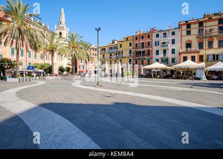 Piazza Garibaldi G, Lerici sur le Golfe de La Spezia, ligurie, italie Banque D'Images