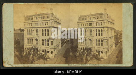 Nouveau Temple maçonnique, Boston, Mass, par H. G. Smith Banque D'Images