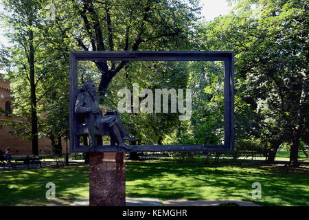 Monument de Jan Matejko, le jardins planty, Cracovie, Pologne Banque D'Images