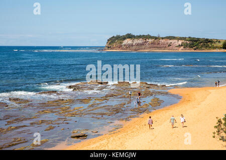 Collaroy Beach à Long reef sur réserve aquatique plages du nord de Sydney, Nouvelle Galles du Sud, Australie Banque D'Images