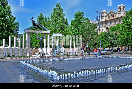 Ce monument commémore l'occupation de la Hongrie par l'Allemagne nazie Budapest Hongrie Banque D'Images