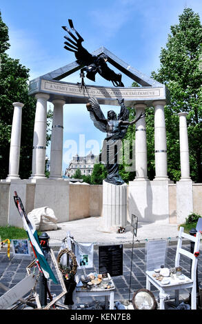 Ce monument commémore l'occupation de la Hongrie par l'Allemagne nazie Budapest Hongrie Banque D'Images