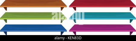 Illustration des différents types de rayons de couleur Illustration de Vecteur