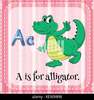 Une lettre d'un alligator pour Illustration de Vecteur