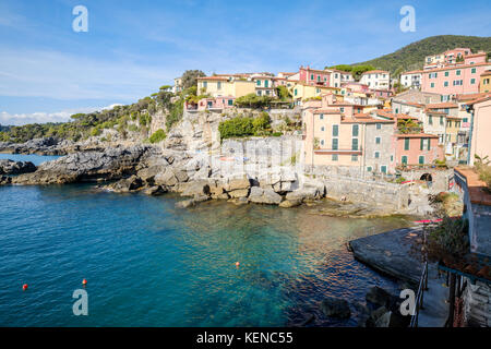 Tellaro, Golfe De La Spezia, Ligurie, Italie Banque D'Images