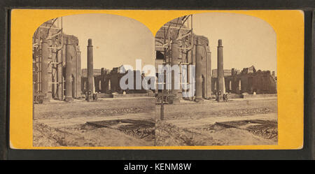 Ruines de l'église circulaire de la Sécession & Hall, Charleston, à partir de Robert N. Dennis collection de vues stéréoscopiques Banque D'Images