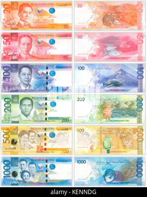 La nouvelle génération de billets des Philippines Banque D'Images