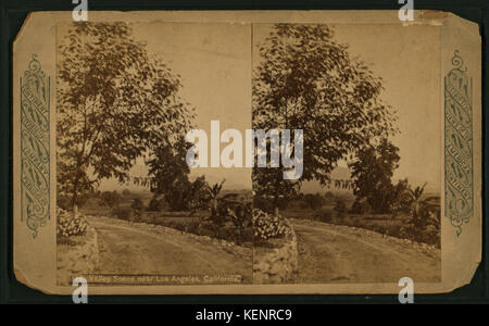 Scène de la vallée près de Los Angeles, en Californie, à partir de Robert N. Dennis collection de vues stéréoscopiques Banque D'Images