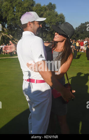 Sergio García et Angela akins au andalucia valderrama golf masters le dimanche 22 octobre 2017 : crédit gtres información más comuniación sur ligne, s.l./Alamy live news Banque D'Images