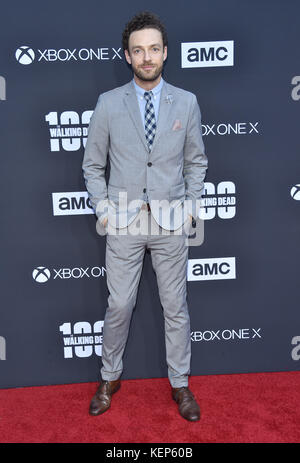 Hollywood, Californie, États-Unis. 22 octobre 2017. Ross Marquand arrive pour la première de 'The Walking Dead' saison 8 d'AMC au théâtre grec. Crédit : Lisa O'Connor/ZUMA Wire/Alamy Live News Banque D'Images