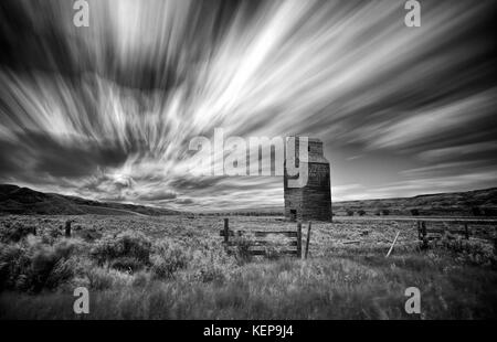 Dorthy Alberta Historical Grain Elevator Banque D'Images