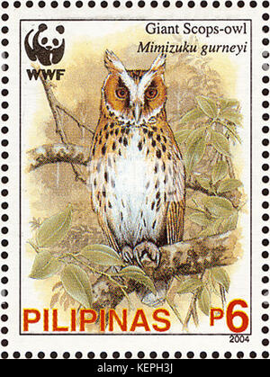 L'Otus gurneyi 2004 stamp des Philippines 2 Banque D'Images