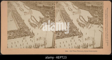 L'ancien pompier, grand temps de Centennial, Robert N. Dennis collection de vues stéréoscopiques Banque D'Images