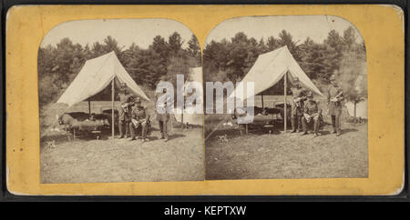 Corps des citoyens d'Utica, Camp Greenman, Saratoga Springs, 1869, par Deloss Barnum 3 Banque D'Images