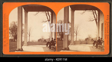 Portique à l'avant de l'hôtel particulier à Mt. Vernon, par N. G. Johnson 5 Banque D'Images
