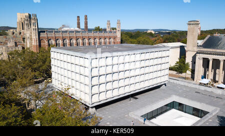 Beinecke Yale et livres rares de la bibliothèque de manuscrits, Yale University Campus, New Haven, Connecticut, USA Banque D'Images