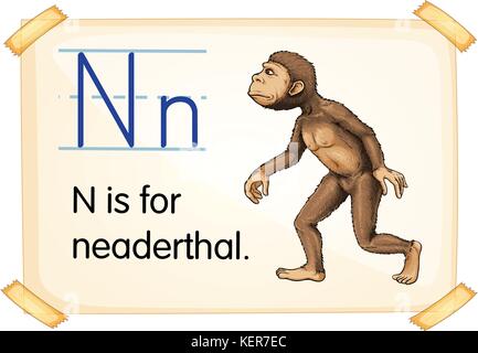 Illustration d'un jeu avec la lettre n Illustration de Vecteur