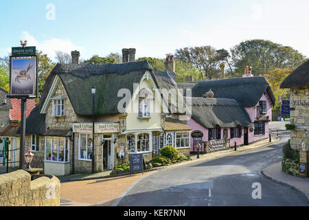 Vieux Village de Shanklin, High Street, Shanklin, Isle of Wight, Angleterre, Royaume-Uni Banque D'Images