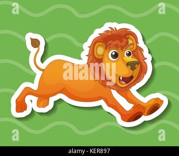 Illustration d'un close up lion Illustration de Vecteur