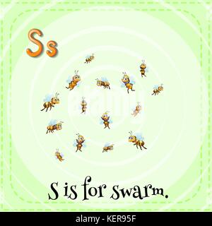 Une lettre s qui est l'acronyme de swarm Illustration de Vecteur