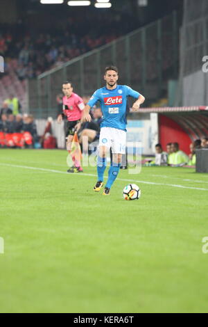 Napoli, Italie. 21 oct, 2017. action pendant un match de football entre SSC Napoli et f.c.inter au stade san paolo à Naples napoli vs .résultat final 0-0.f.c.inter dans photo dries mertens (SSC Naples) credit : Salvatore Esposito/pacific press/Alamy live news Banque D'Images