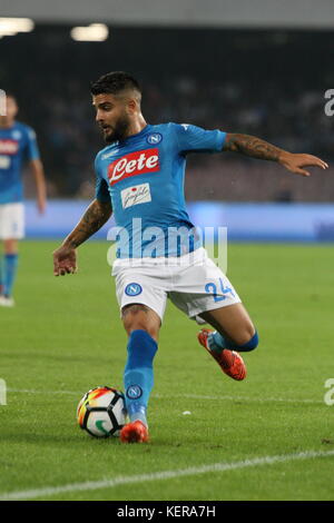 Napoli, Italie. 21 oct, 2017. action pendant un match de football entre SSC Napoli et f.c.inter au stade san paolo à Naples napoli vs .résultat final 0-0.f.c.inter dans photo lorenzo insigne (SSC Naples) credit : Salvatore Esposito/pacific press/Alamy live news Banque D'Images