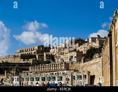 Certains bâtiments de la capitale de Malte La valette qui est répertorié par l'Unesco comme site du patrimoine mondial Banque D'Images