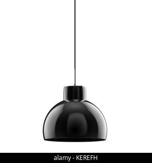 Le rendu 3D noir suspension isolated on white Banque D'Images