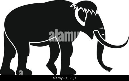 L'icône de mammouth, le style simple Illustration de Vecteur