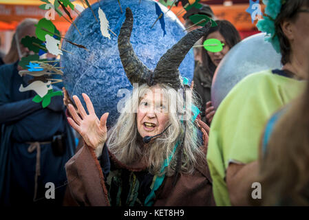 L'Ordinalia cornique - Mystères effectuées pendant le jour deux Kemeneth Penryn un heritage festival à Penryn Cornwall. Banque D'Images