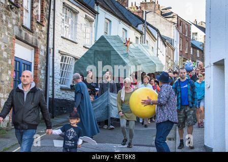 L'Ordinalia cornique - Mystères effectuées pendant le jour deux Kemeneth Penryn un heritage festival à Penryn Cornwall. Banque D'Images